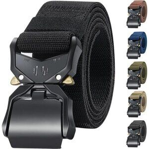 Tactical nylon belt men military hiking work belt heavy duty quick release buckl
